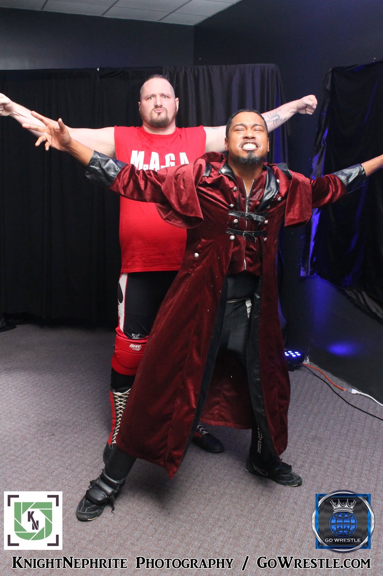 The Kings of Mayhem - Vernon Black & Alejandro Bravo — with Vernon Black and Alejandro Bravo at Go Wrestle.