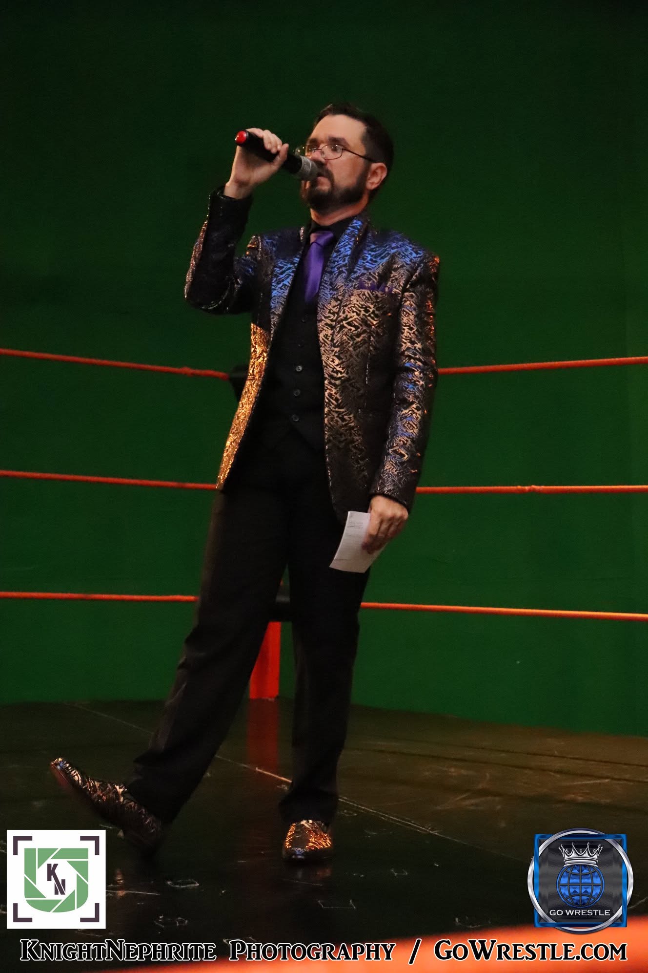 Donnie Harris Jr returns for ring announcer duties! — with Donnie Harris Jr. at Go Wrestle.