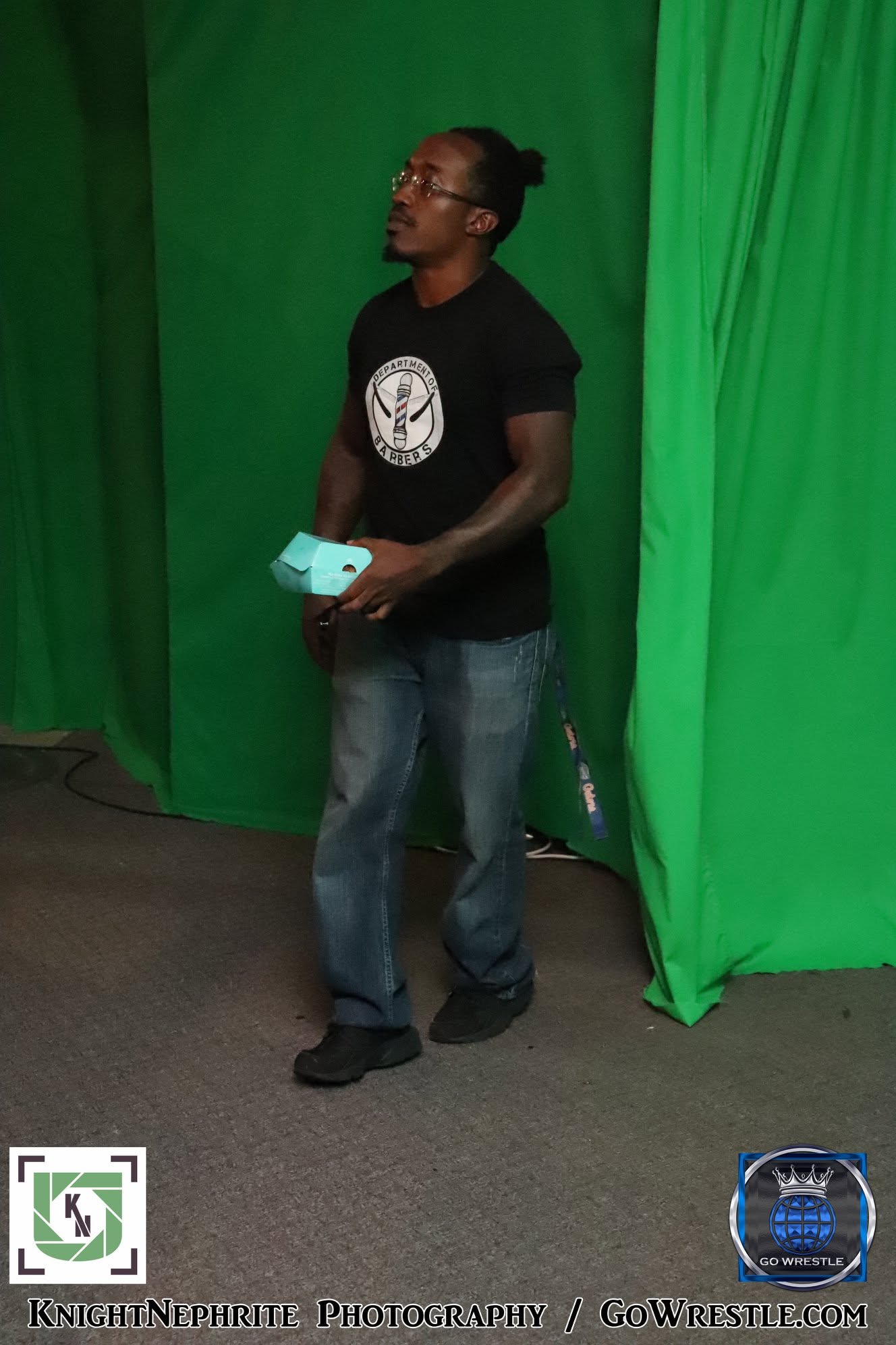 Dante Marquis Carter enters to give an update on his condition after last week's brutal second rope package piledriver! — with Marquis Carter at Go Wrestle.