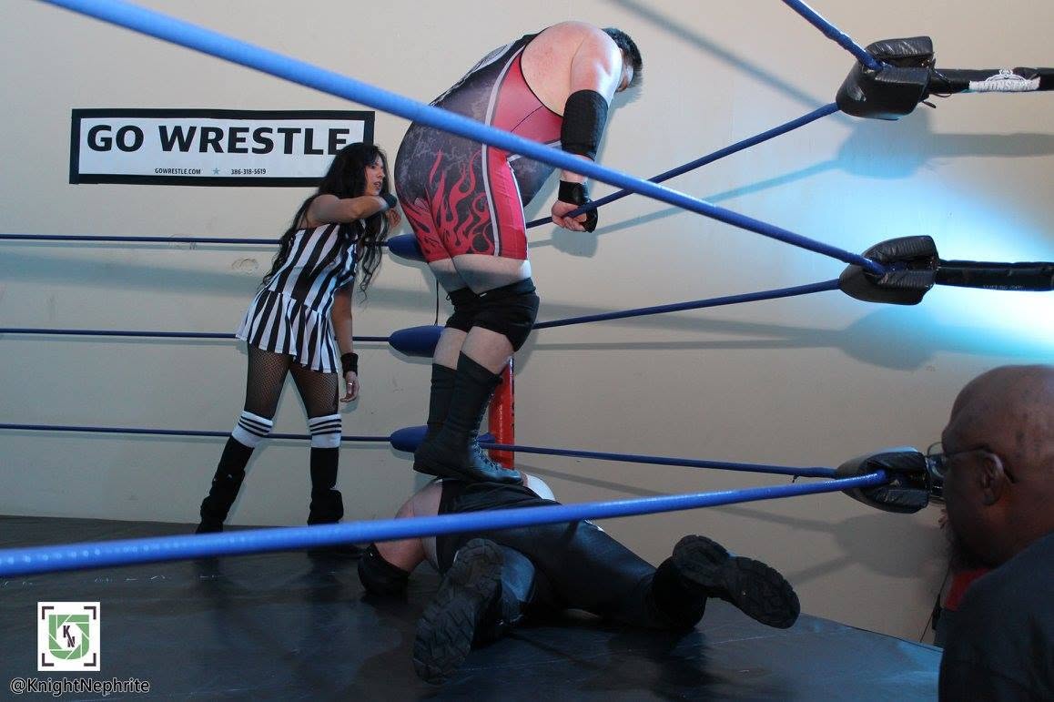 — with Dax The Axe and Nancy Charan at Go Wrestle.